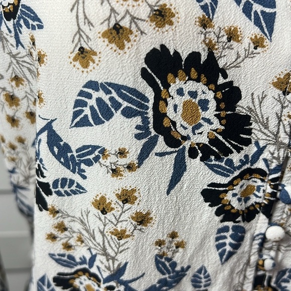 Free People Magic Mystery Floral Flare Sleeve Boho Tunic Top Size XS - Picture 6 of 13